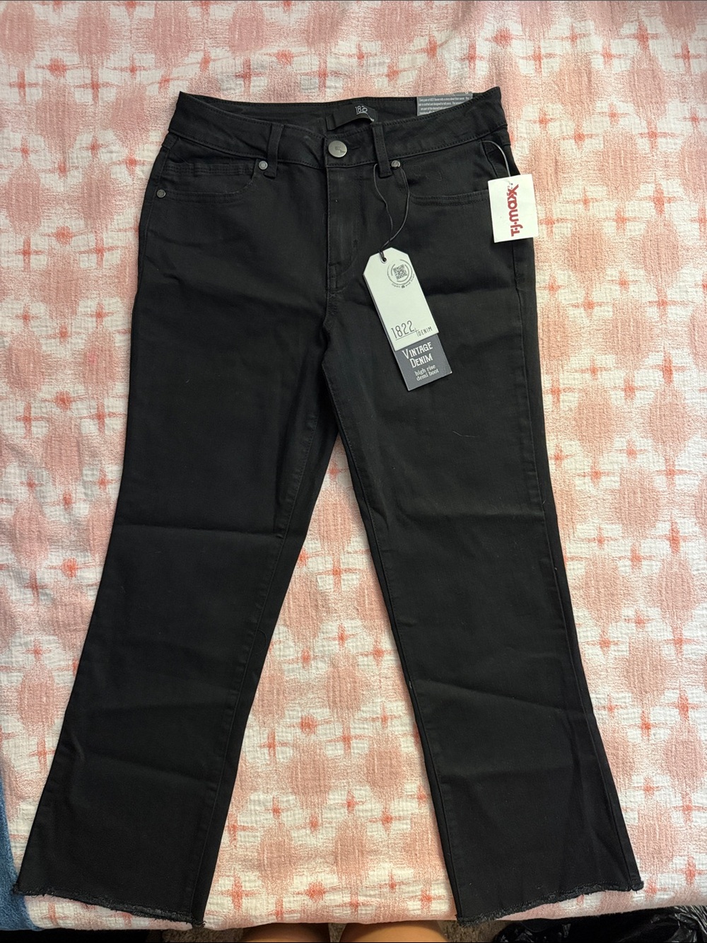 1822 Denim Black Flare Jeans